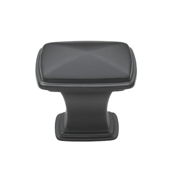 Gliderite Hardware 1-1/4 in. Matte Black Square Cabinet Knob, 5PK 81091-MB-5 - main